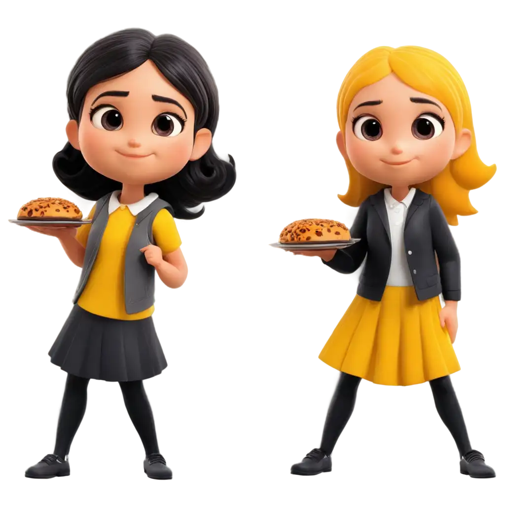 Yellow-and-Black-Gradient-Girl-Character-PNG-for-Food-Post-Promotion