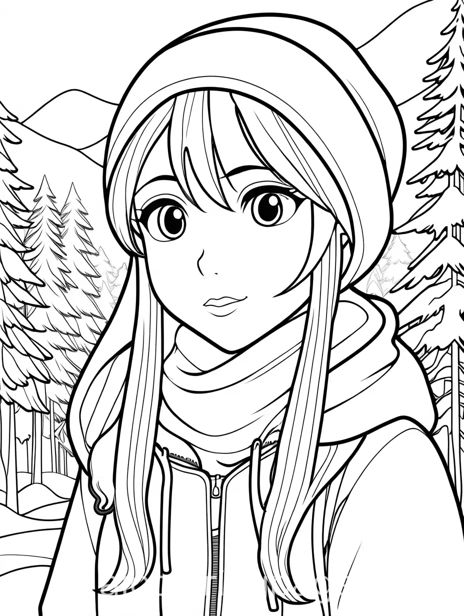 Anime-Girl-Coloring-Page-in-Winter-Wonderland