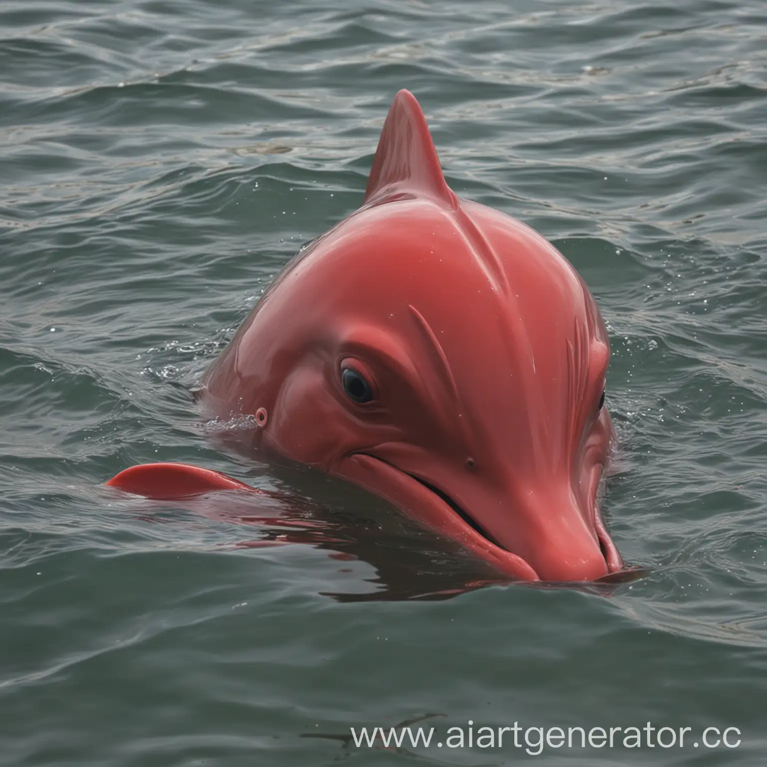 Red-Dolphin-Glaring-Intensely