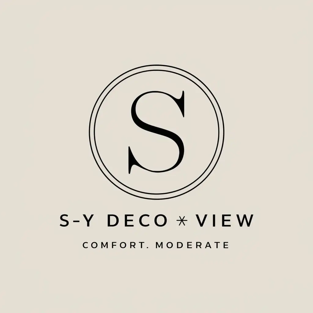 LOGO Design For SY DECO VIEW Comfortable and Clear Background Vector Logo