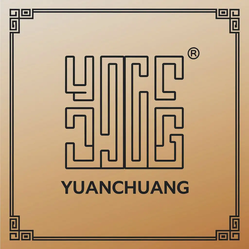 a vector logo design,with the text "Yuanchuang", main symbol:Youchuang,Moderate,be used in mural industry,clear background