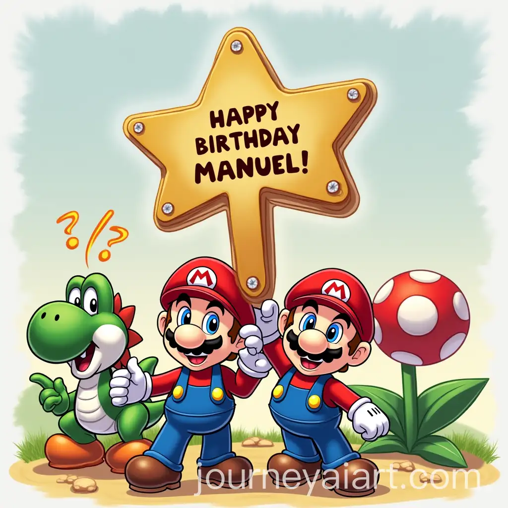 Manuels-4th-Birthday-Card-with-Mario-Bros
