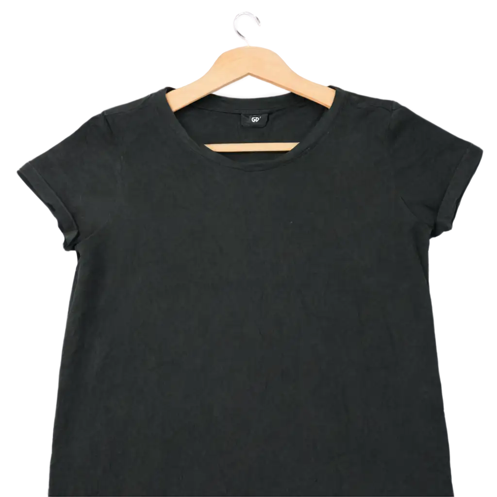 Black-TShirt-with-Soft-Texture-and-Wrinkles-HighQuality-PNG-Image-for-Digital-Design-and-Apparel-Mockups