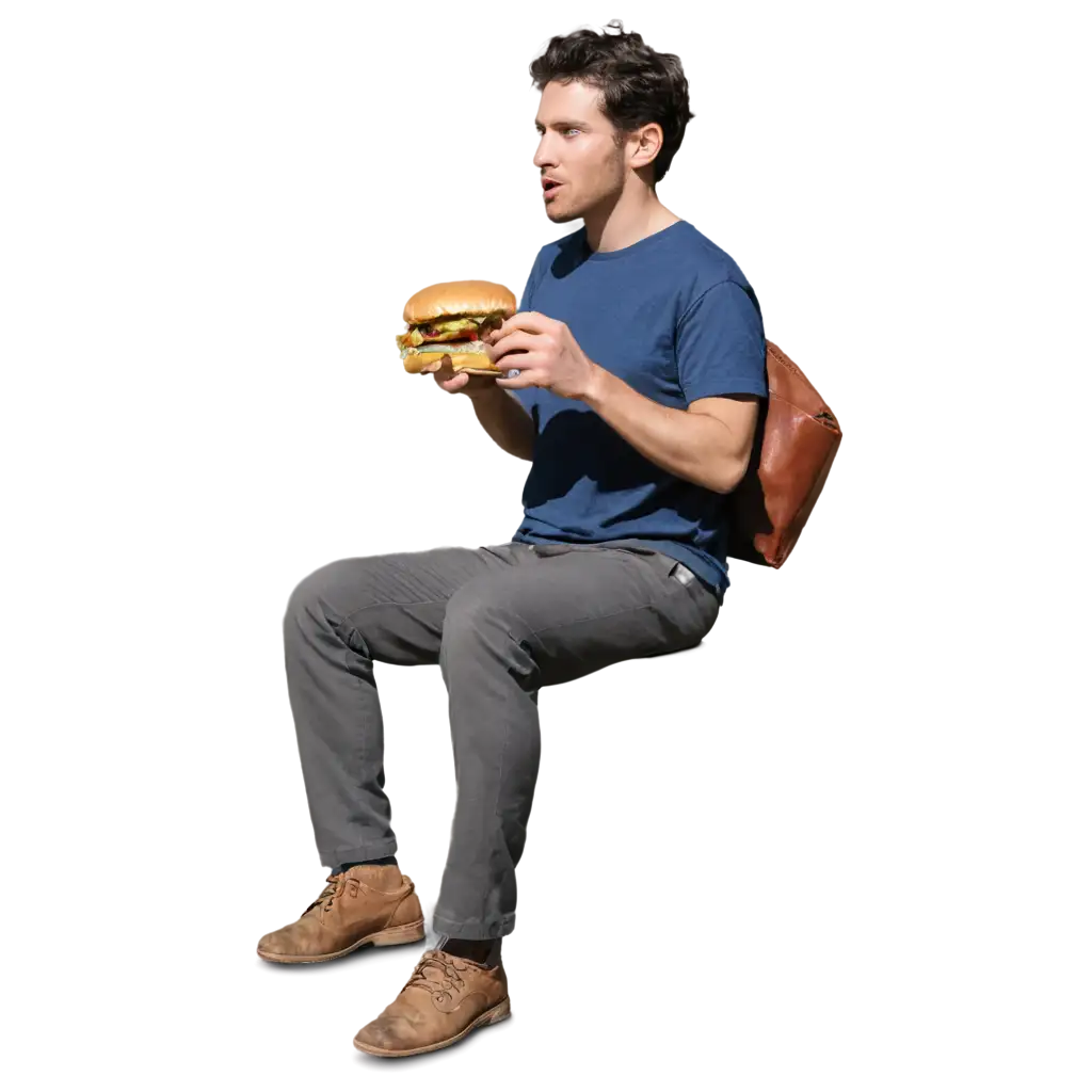 Man-Eating-Hamburger-PNG-Image-Delicious-Food-Concept-Art