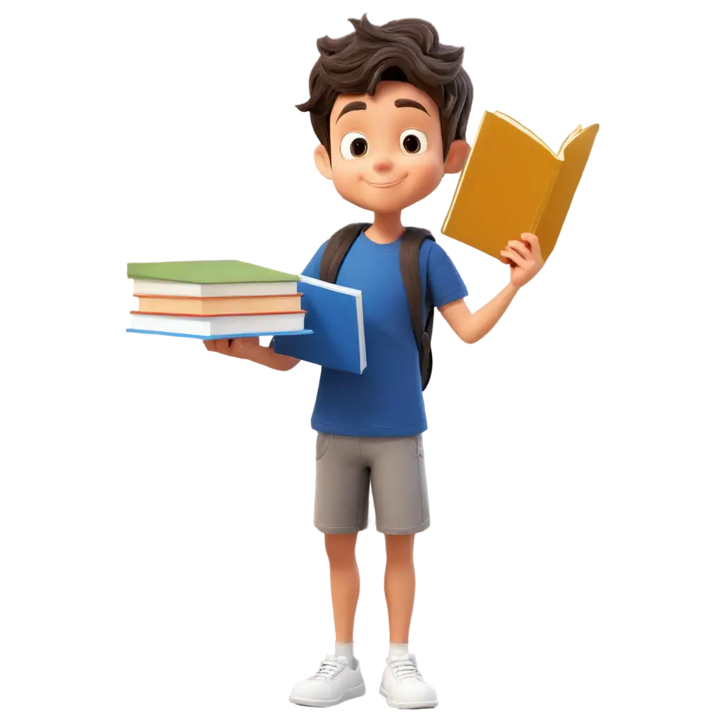 Cartoon-Boy-Student-Selecting-the-Best-Books-for-Study-HighQuality-PNG-Image