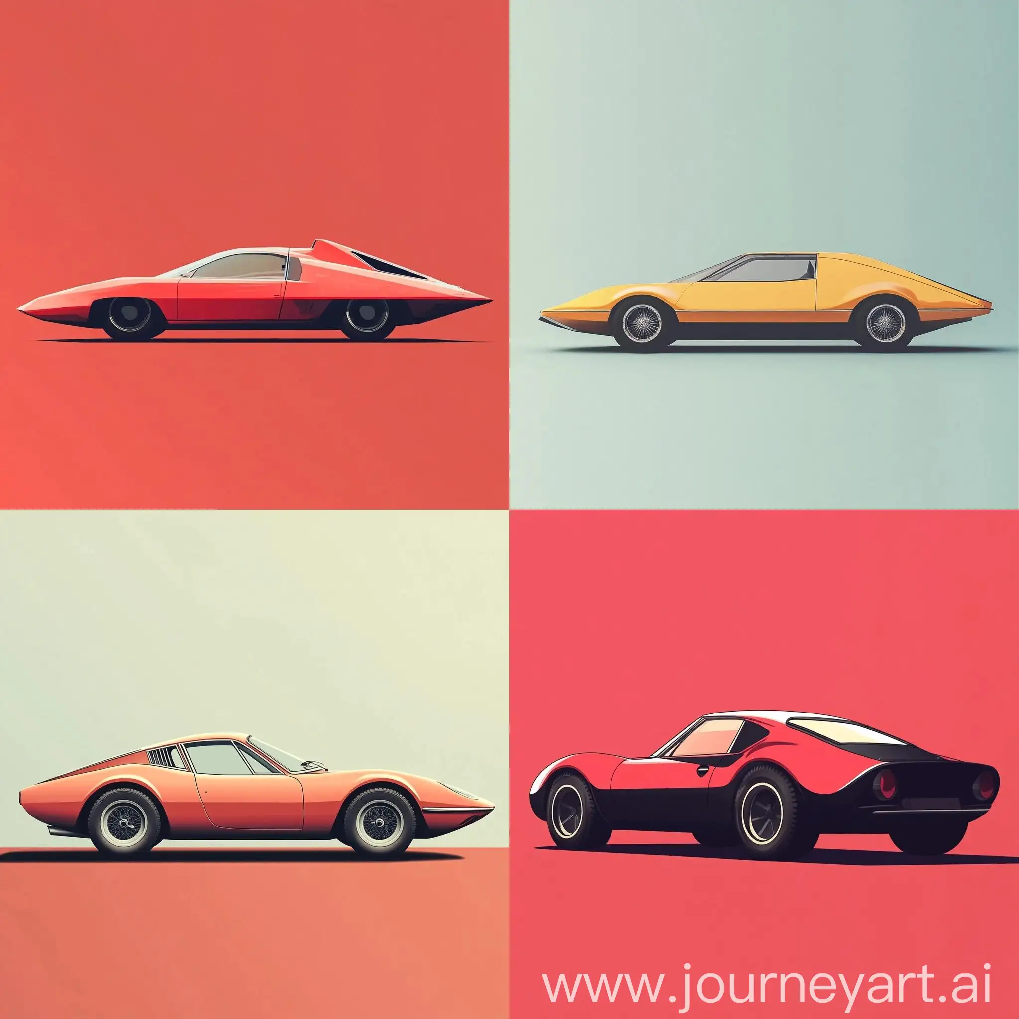 1960s-Minimalist-Style-Car-in-Abstract-Artistic-Representation