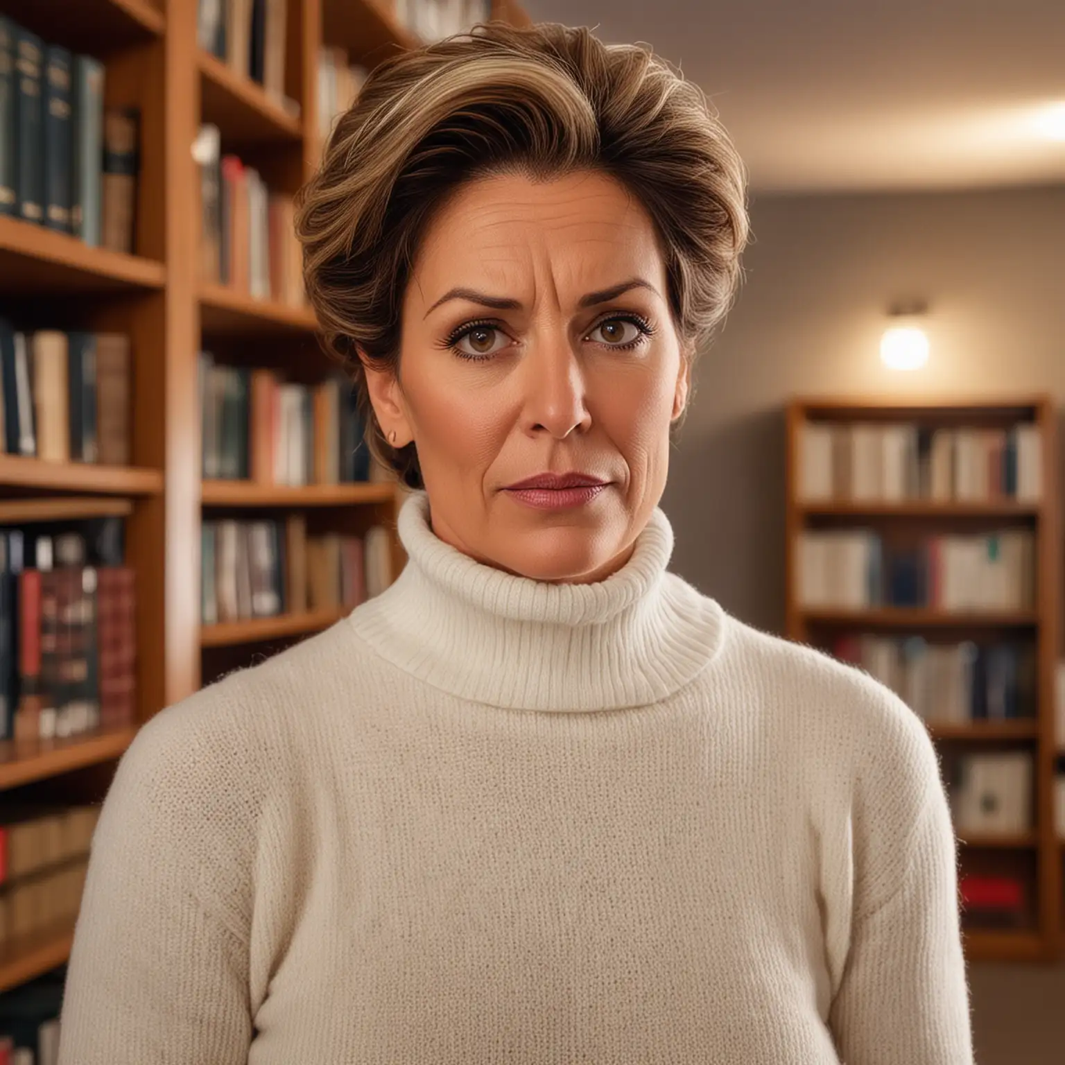 Tanned-55YearOld-Classy-Mature-Librarian-with-Resting-Bitch-Face-in-Library