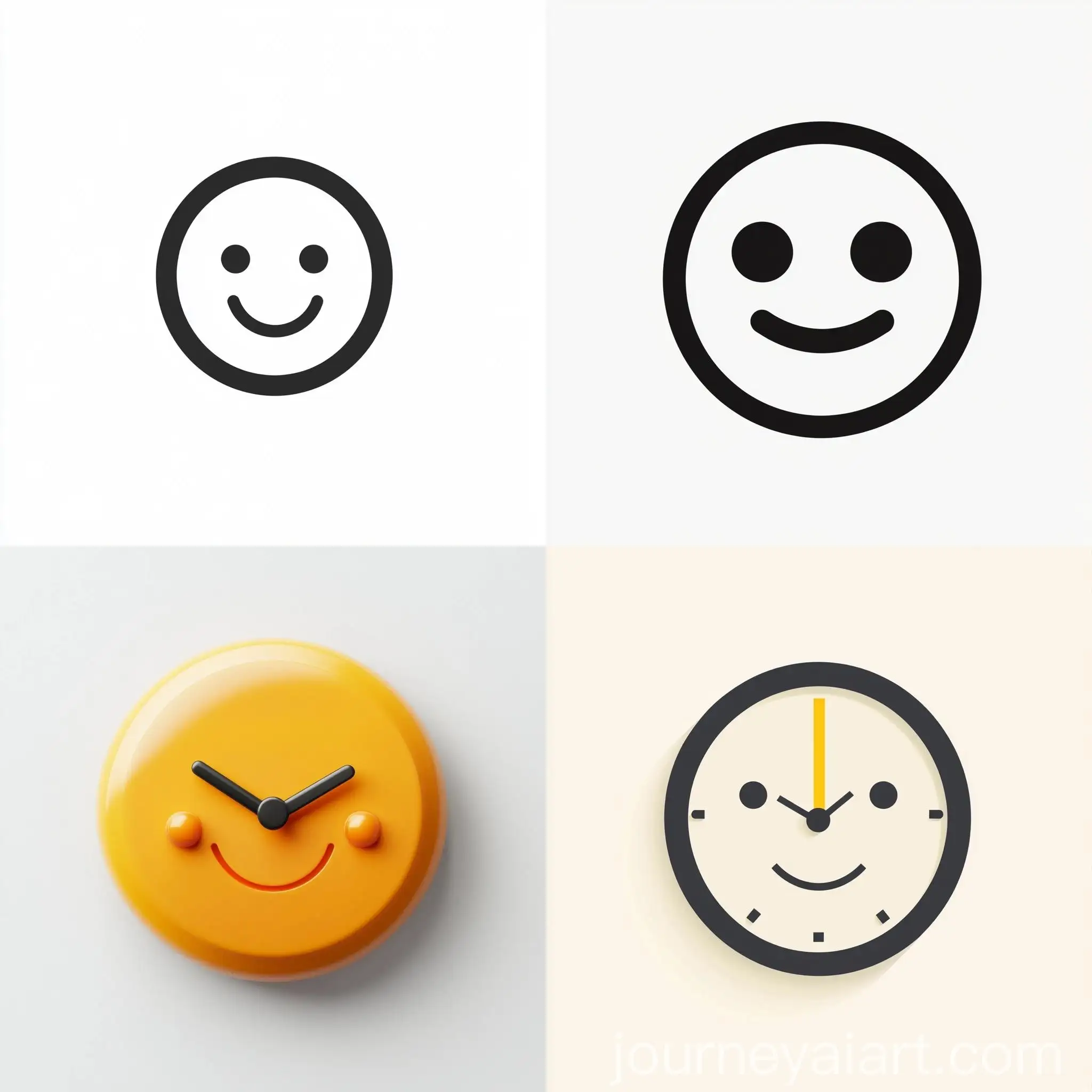 Iconic-Clock-Emoji-Face-Design-with-Abstract-Iconography