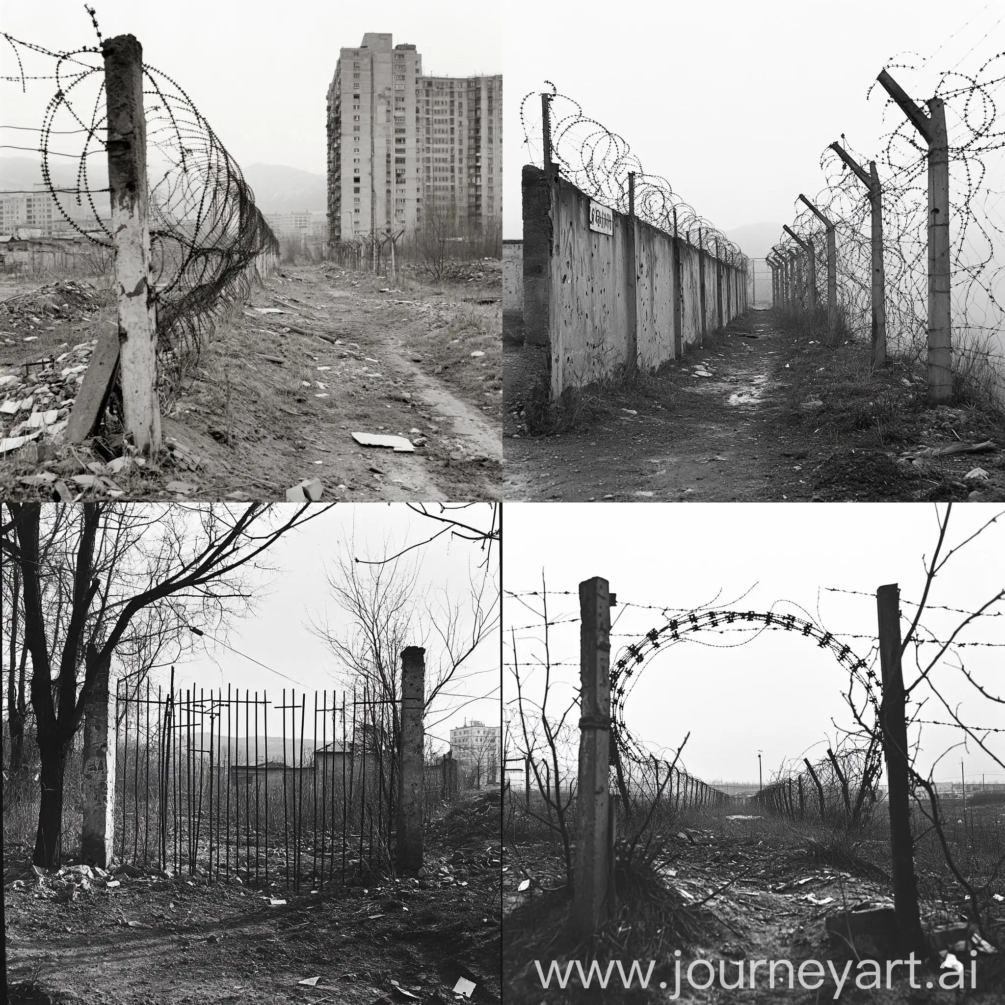 Closed-and-Fenced-Exclusion-Zone-1985-Black-and-White-Photo-Far-East-SSR