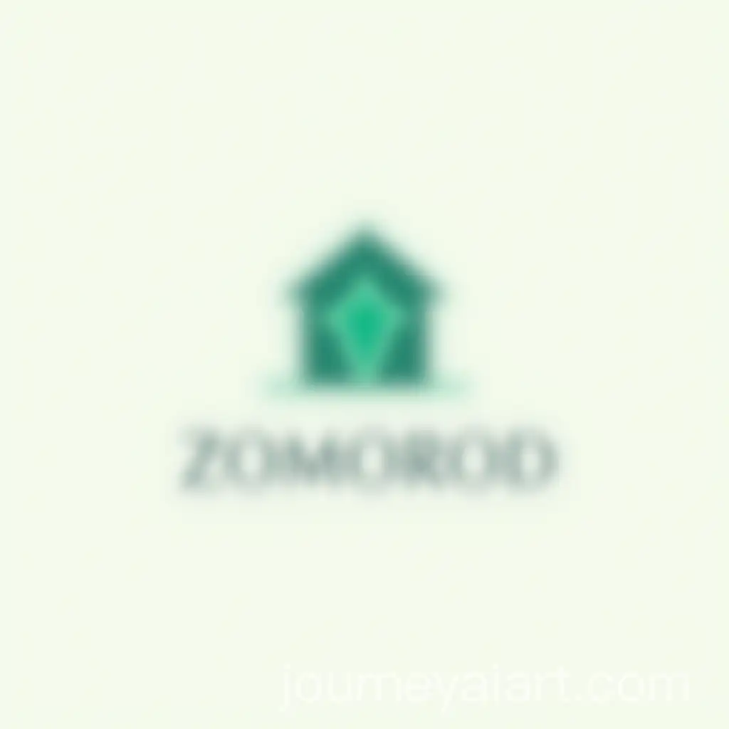 Modern-Logo-Design-for-Zomorod-Home-Goods-Store-with-Emerald-Gemstone