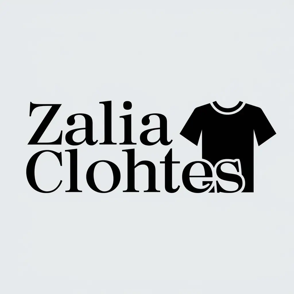 LOGO Design for Zalia Clothes TShirt Symbol with Clean and Modern Aesthetic