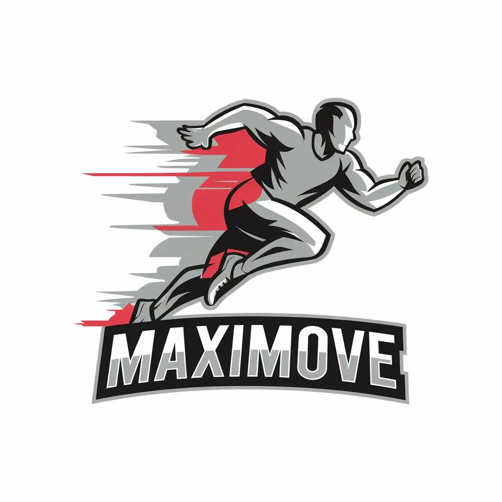 LOGO Design for MAXIMOVE Bold Red White Black with Sporty and Comfortable Underwear Theme