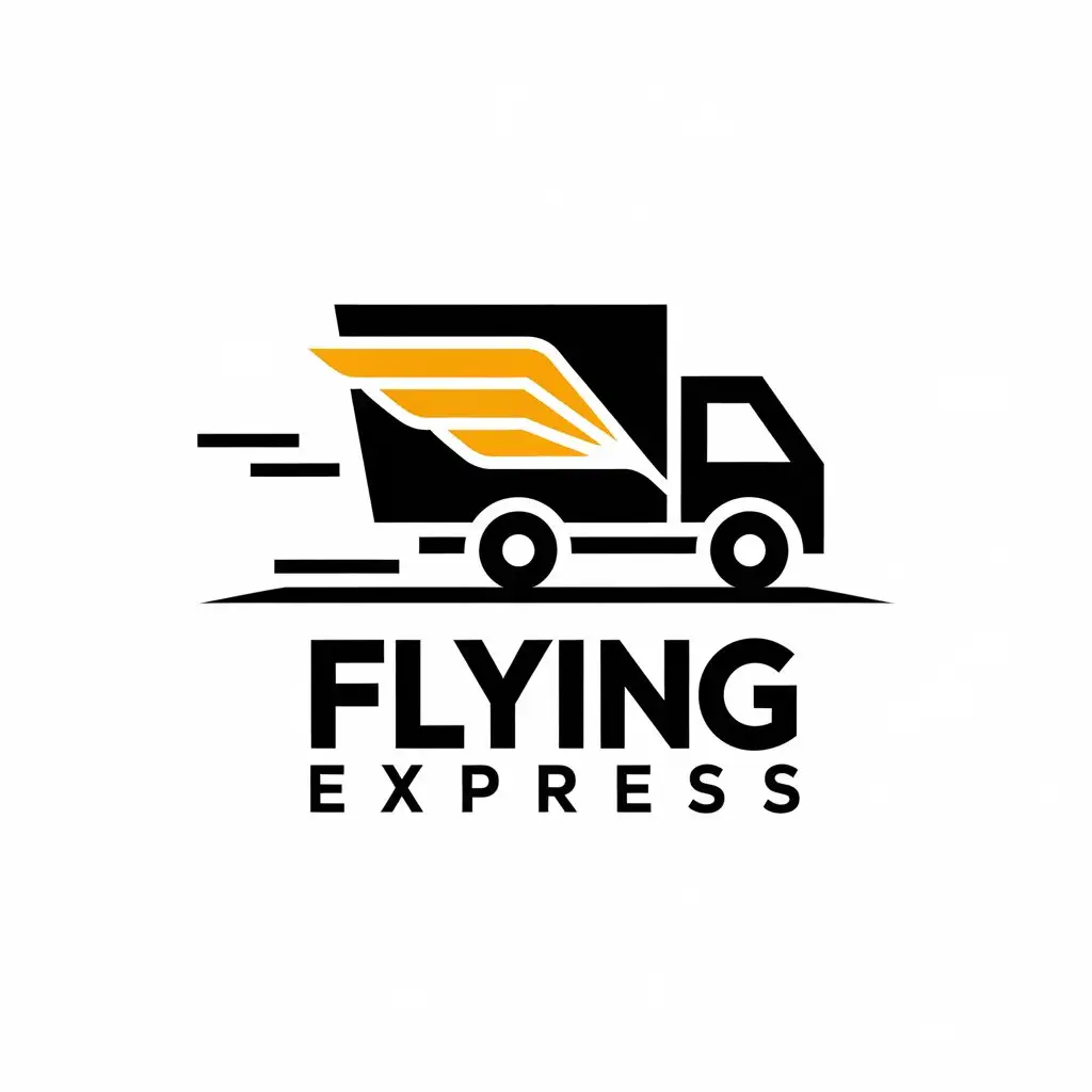 LOGO Design for Flying Express Vector Logo with Express Delivery Symbol for Construction Industry