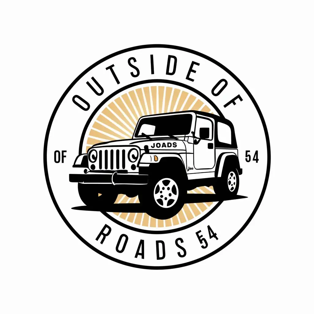 LOGO-Design-for-Outside-of-Roads-54-Jeep-Wrangler-Theme-on-a-Clear-Background