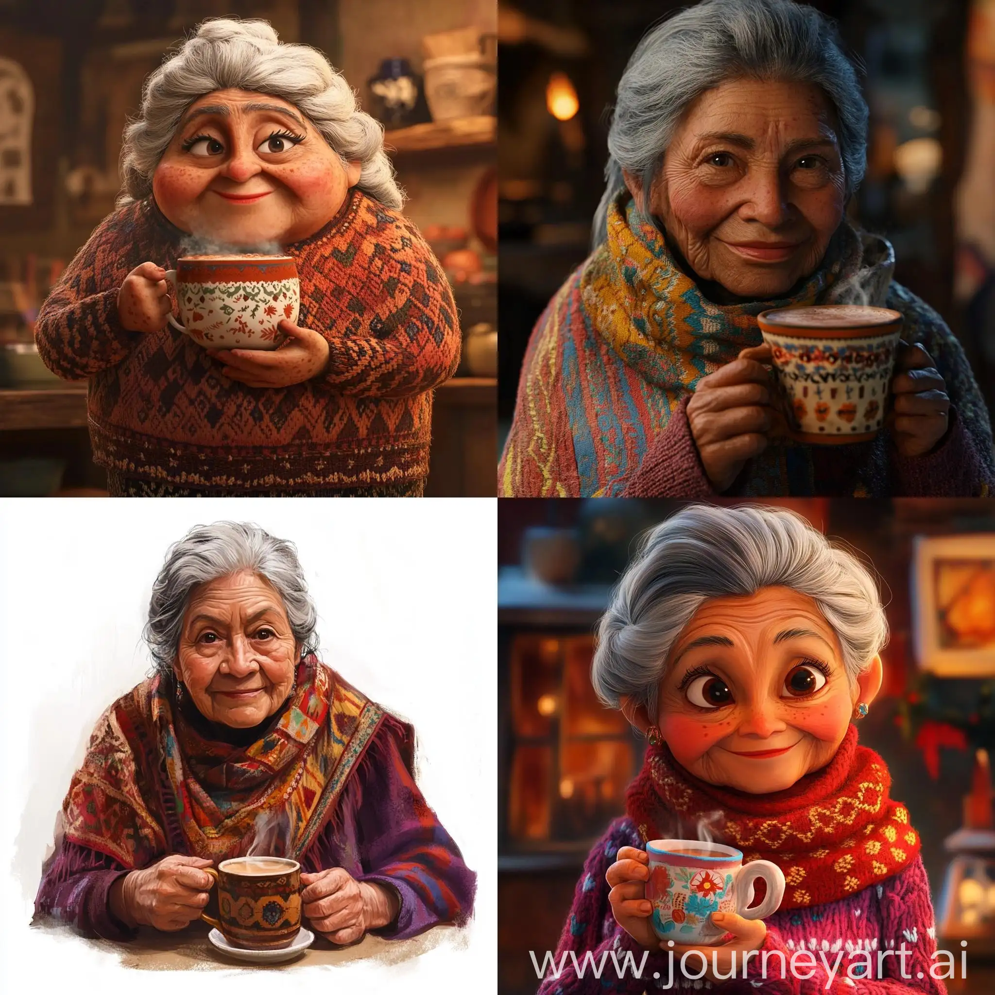 Warm-Latina-Grandmother-Making-Hot-Chocolate-and-Giving-Advice