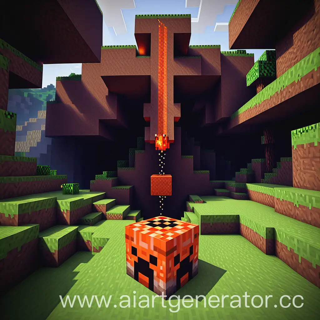 Exploding-Minecraft-TNT-Block-Art