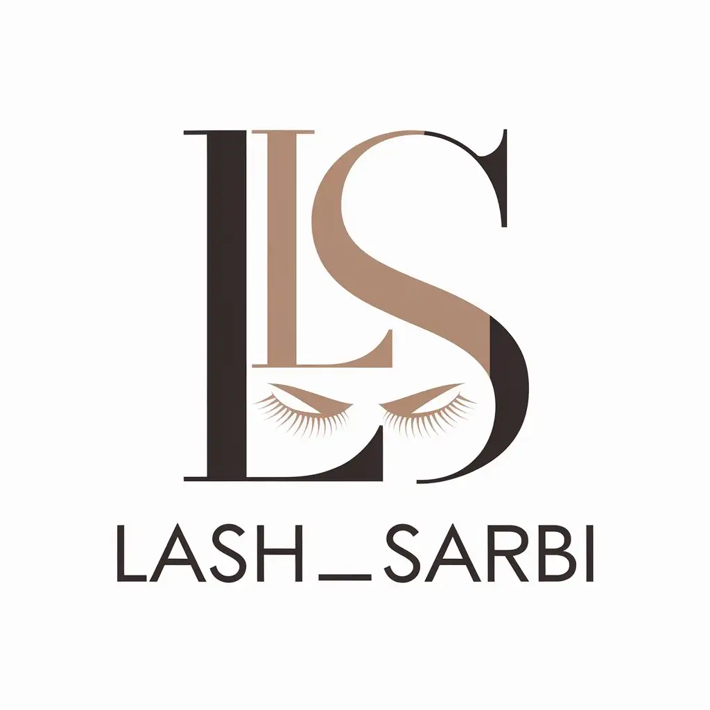 a vector logo design,with the text "Lash_Sarbi", main symbol:LS,Moderate,be used in Beauty Spa industry,clear background