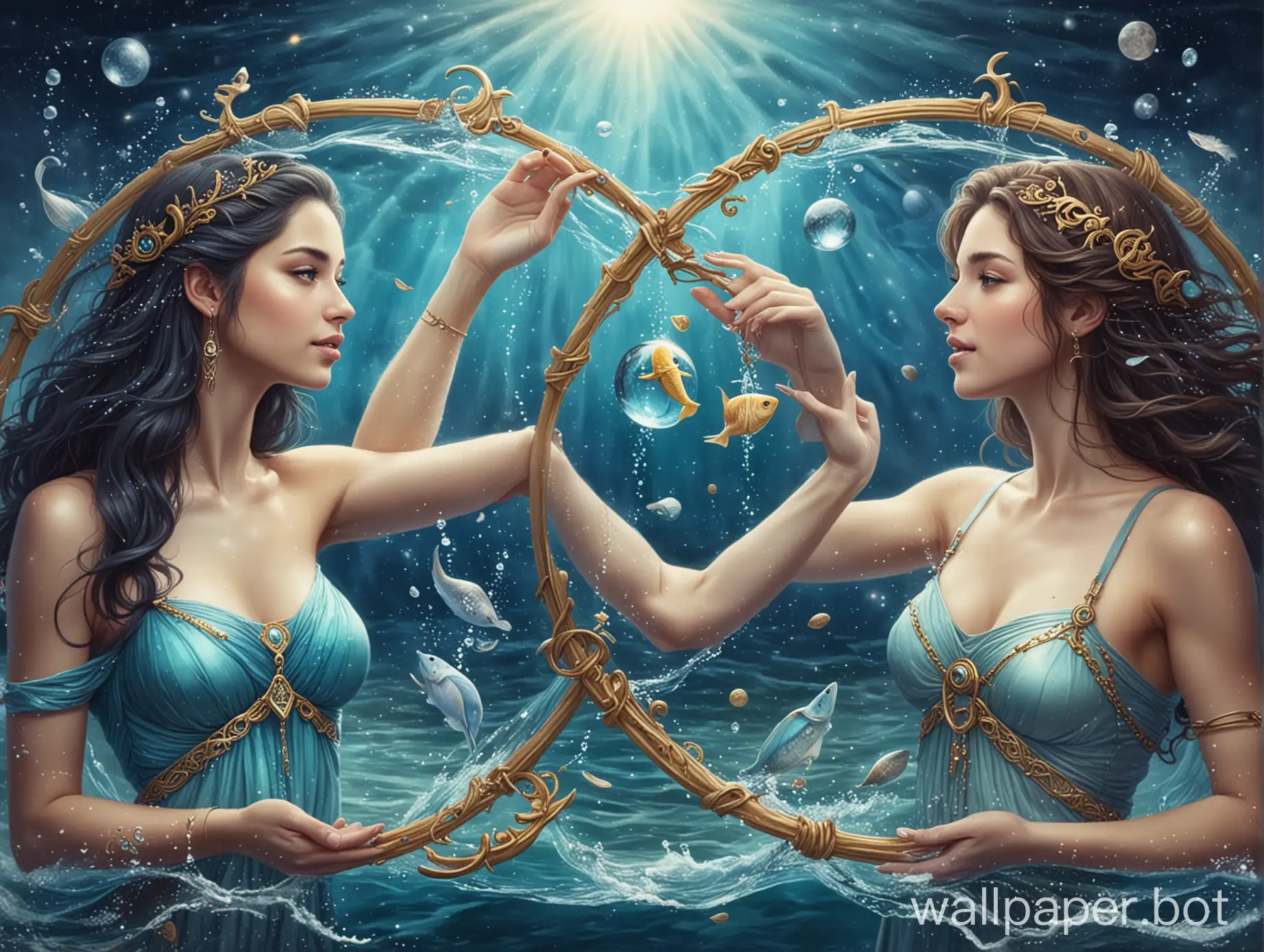 Pisces water zodiac sign and libra air zodiac sign