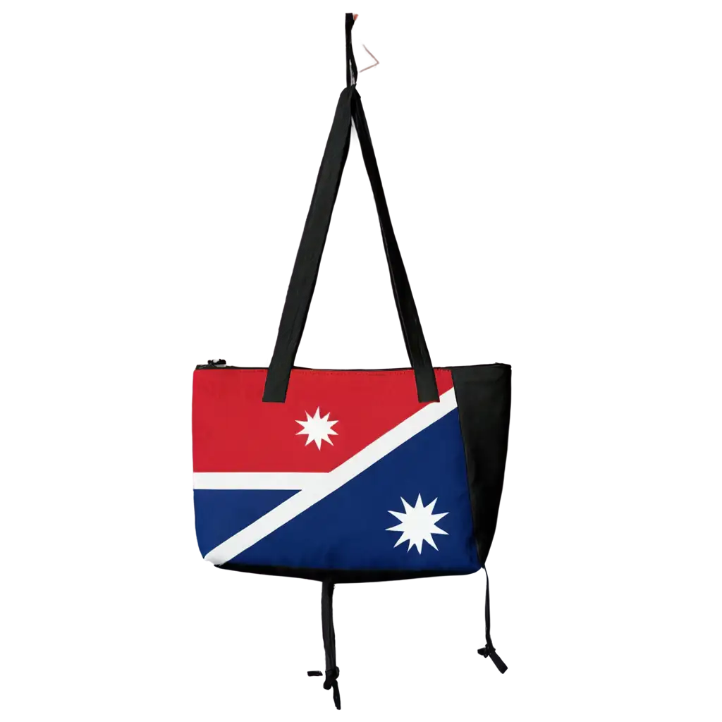 Stylish-Black-Bag-with-Nepal-Flag-Design-HighQuality-PNG-Image