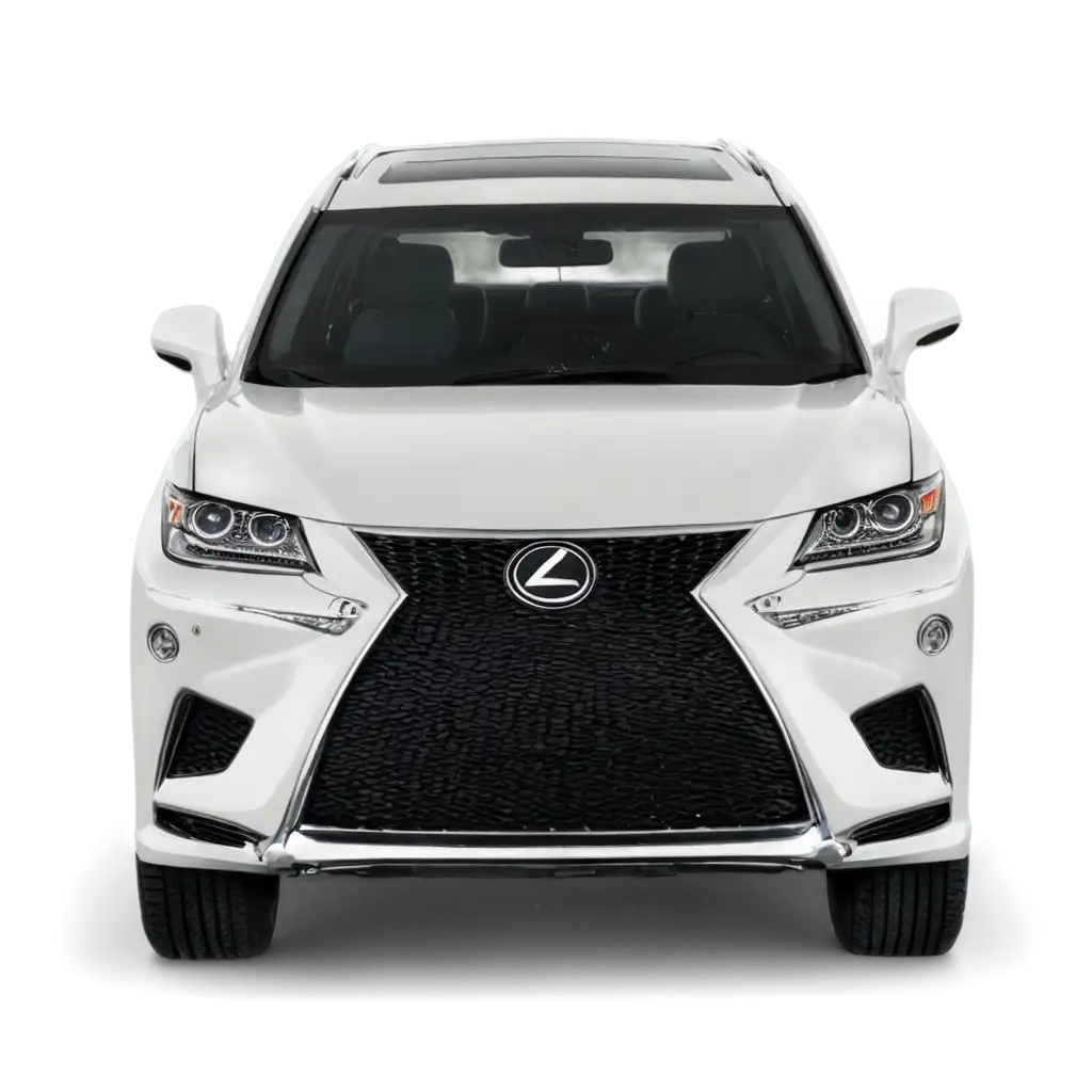 HighQuality-White-Color-Lexus-SUV-Car-Front-View-PNG-Image