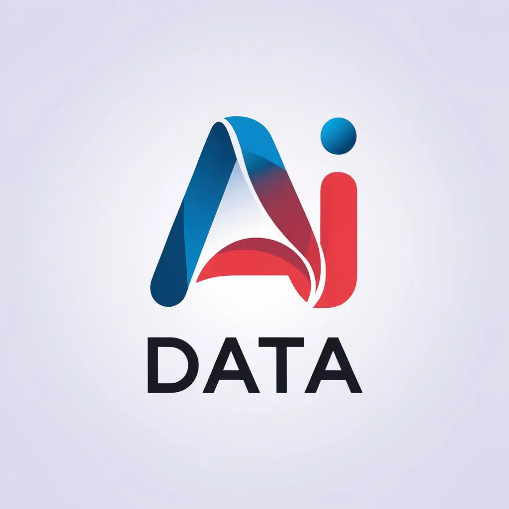 a vector logo design,with the text "data", main symbol:AI,Minimalistic,clear background