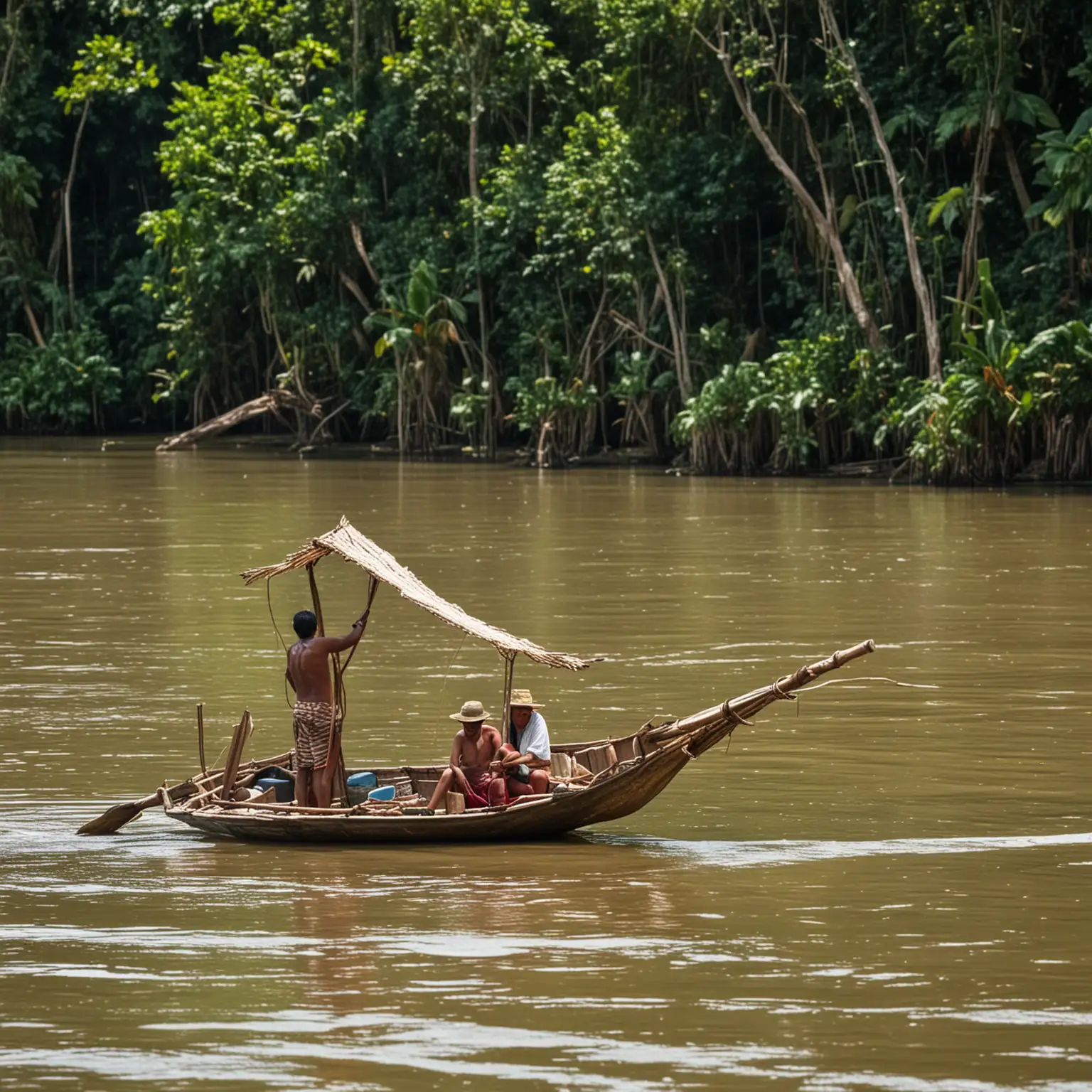 A local Amazon people type craft to use on the Amazon river