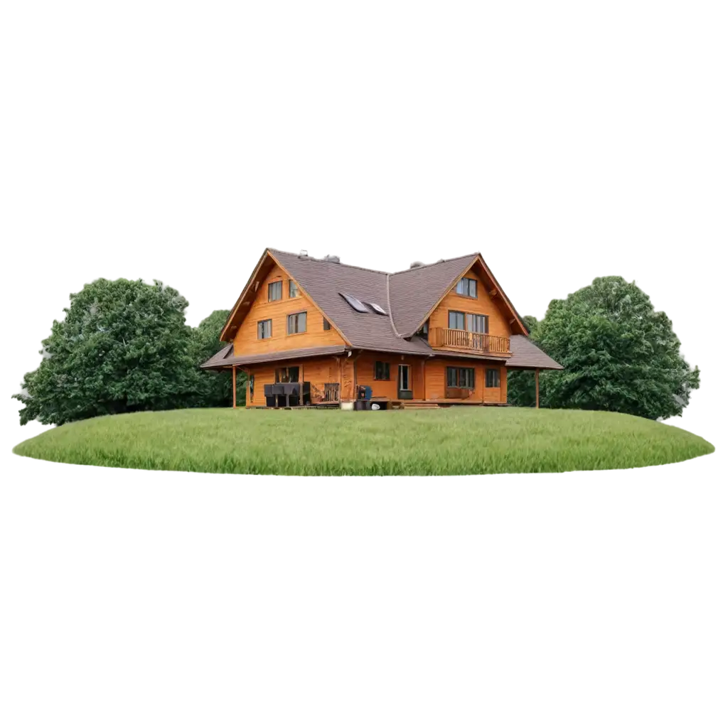 A-Beautiful-House-in-the-Middle-of-a-Green-Meadow-HighQuality-PNG-Image