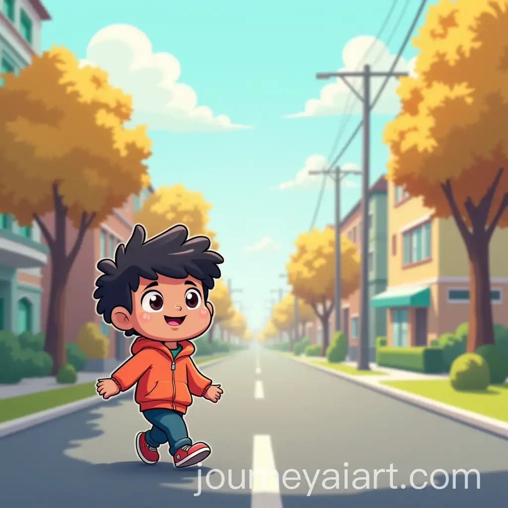 Cute-Character-Walking-on-a-Cartoon-Street-After-Work