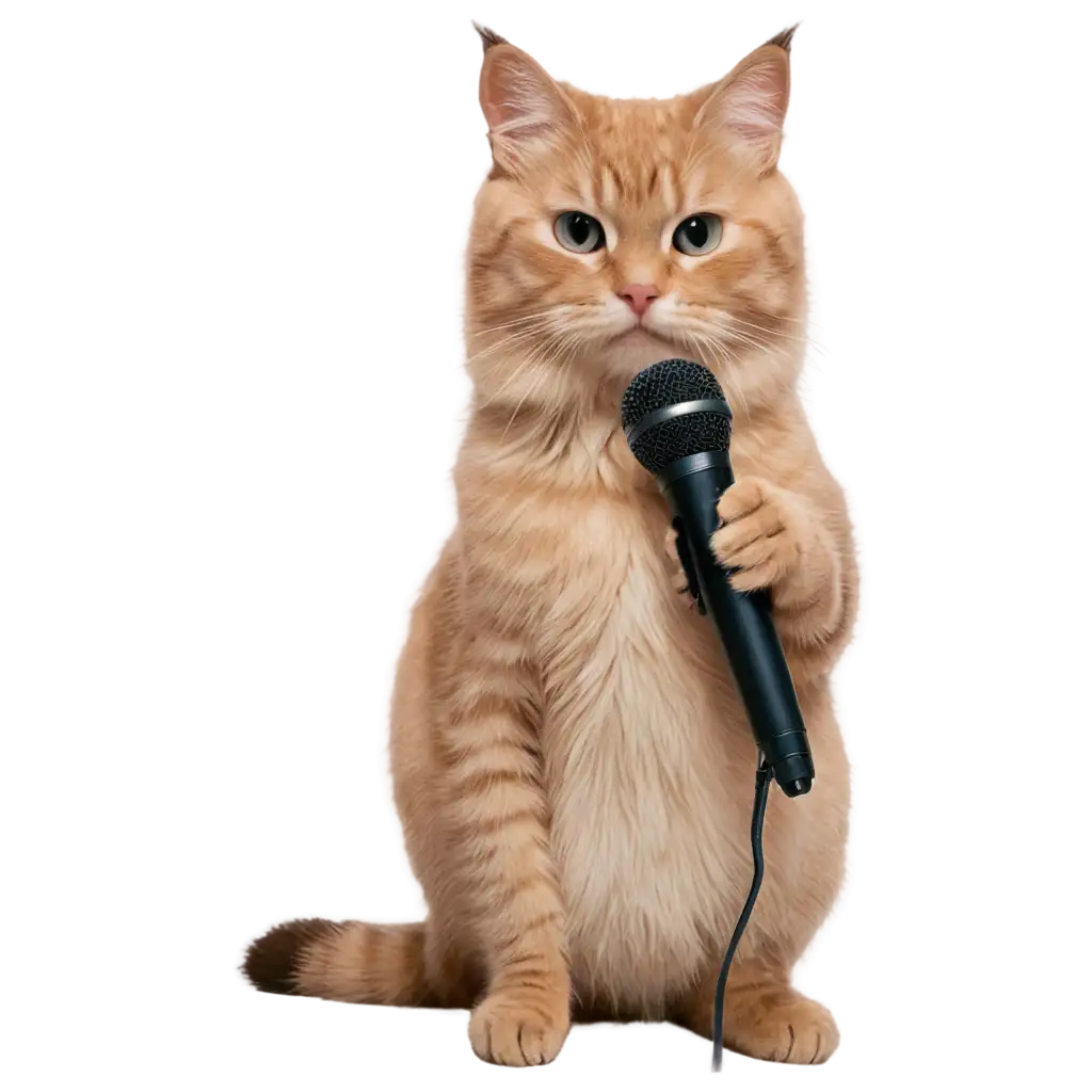 Cat-Holding-a-Mic-PNG-Perfect-for-Creative-Projects-and-Promotions