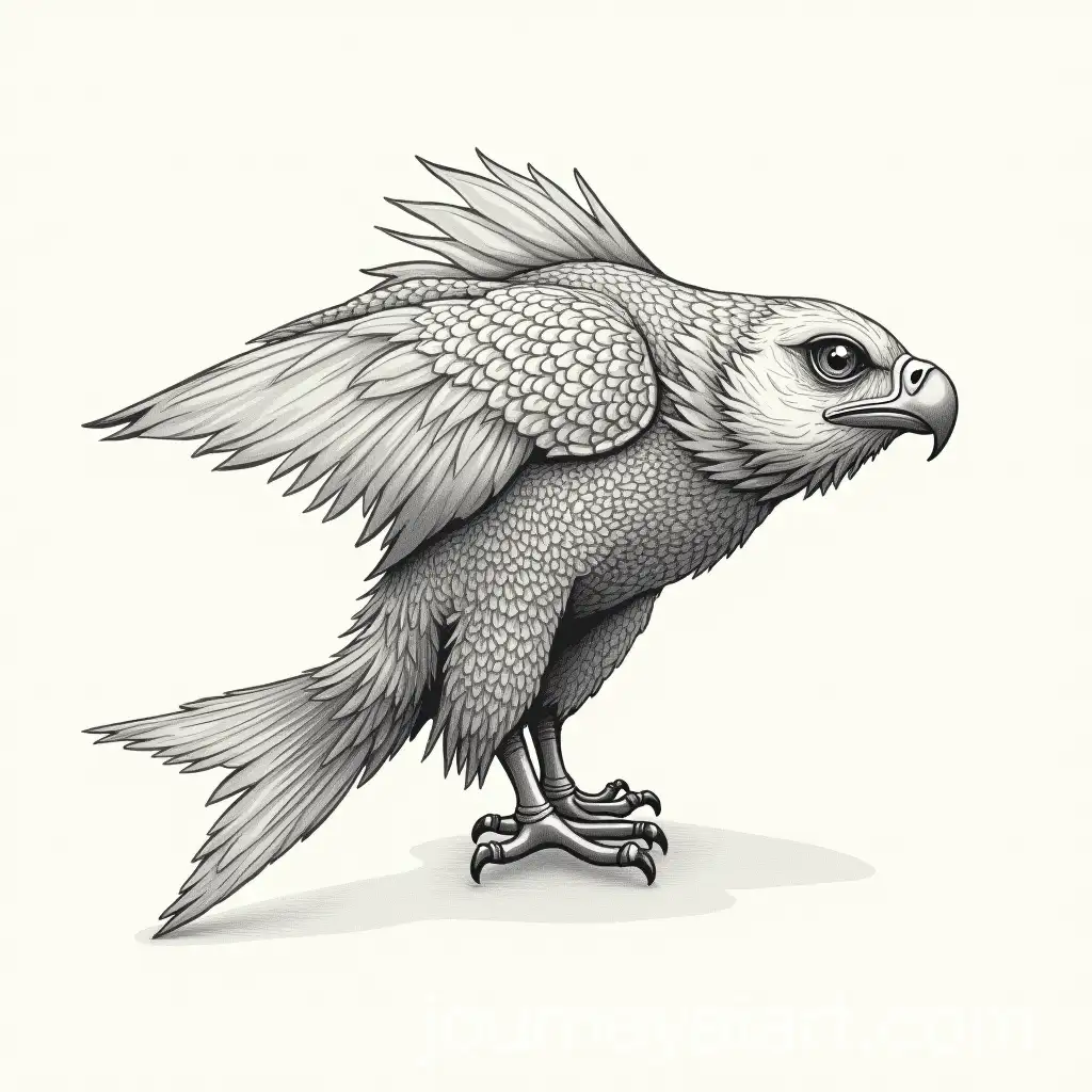 Hybrid-Creature-Half-Eagle-Half-Fish-in-Unique-Drawing-Style