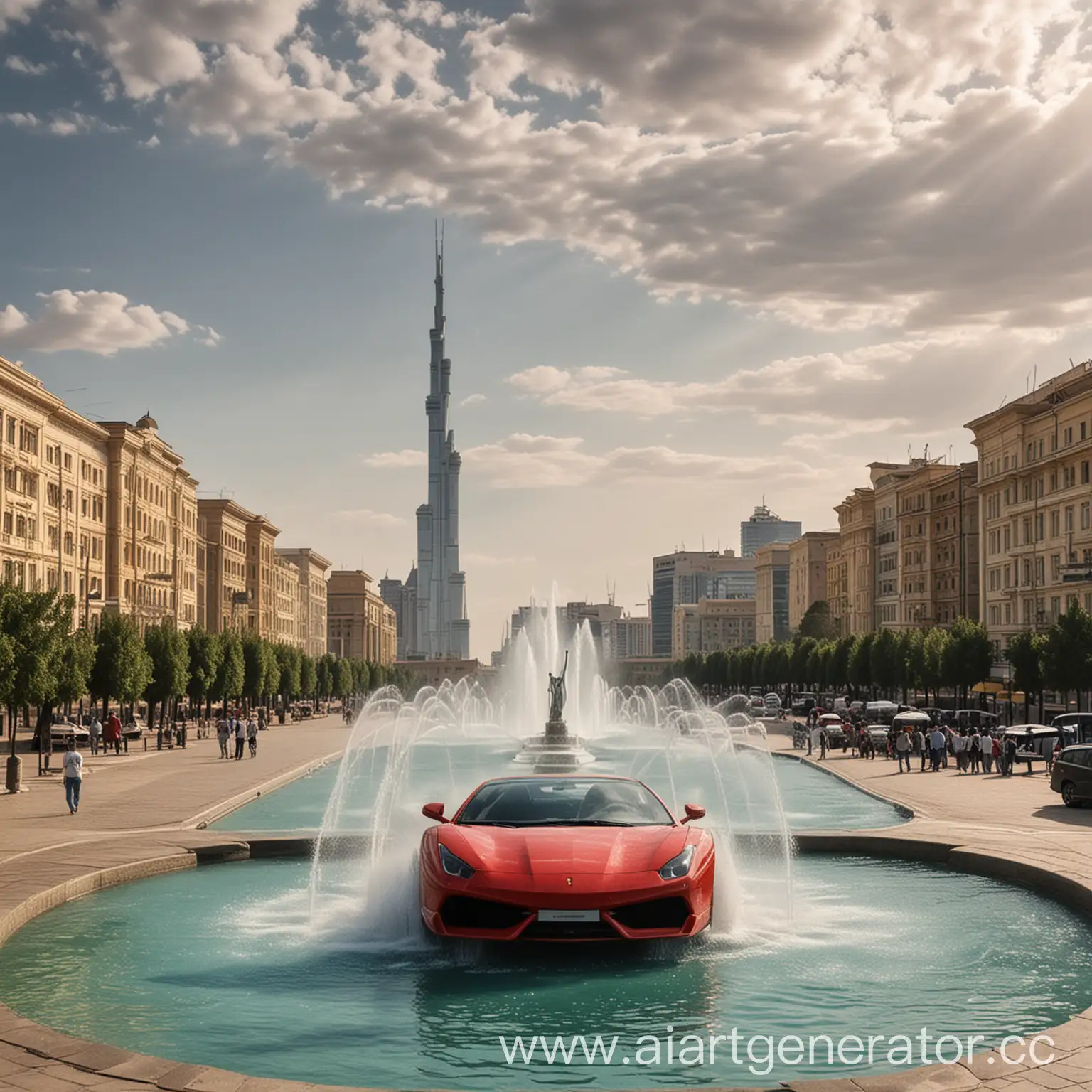 Cityscape-of-Volgograd-with-DubaiInspired-Architecture-Fountains-Luxury-Cars-and-Crowds