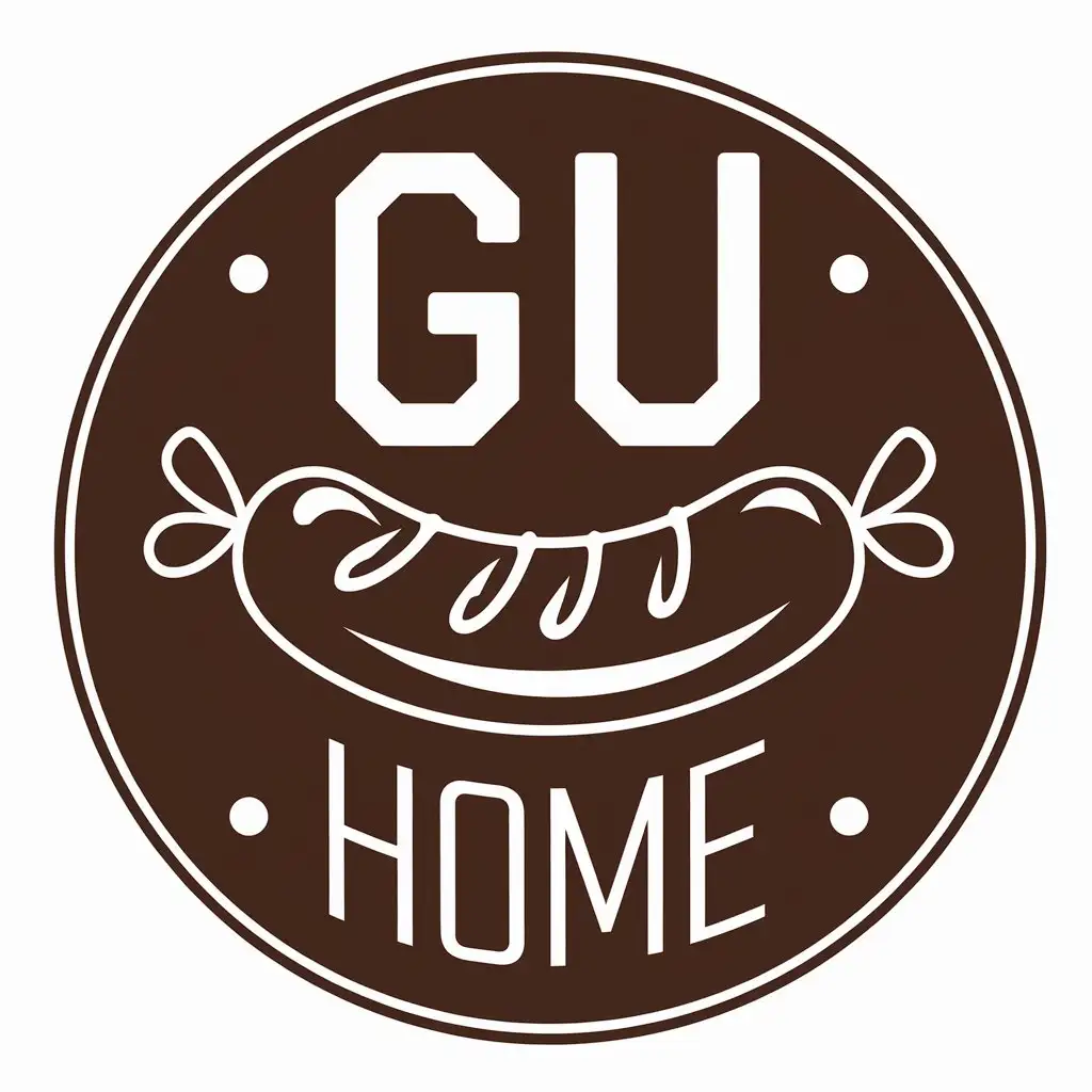 LOGO-Design-for-GU-HOME-Appetizing-Sausage-with-Elegant-Typography-for-Restaurant-Industry