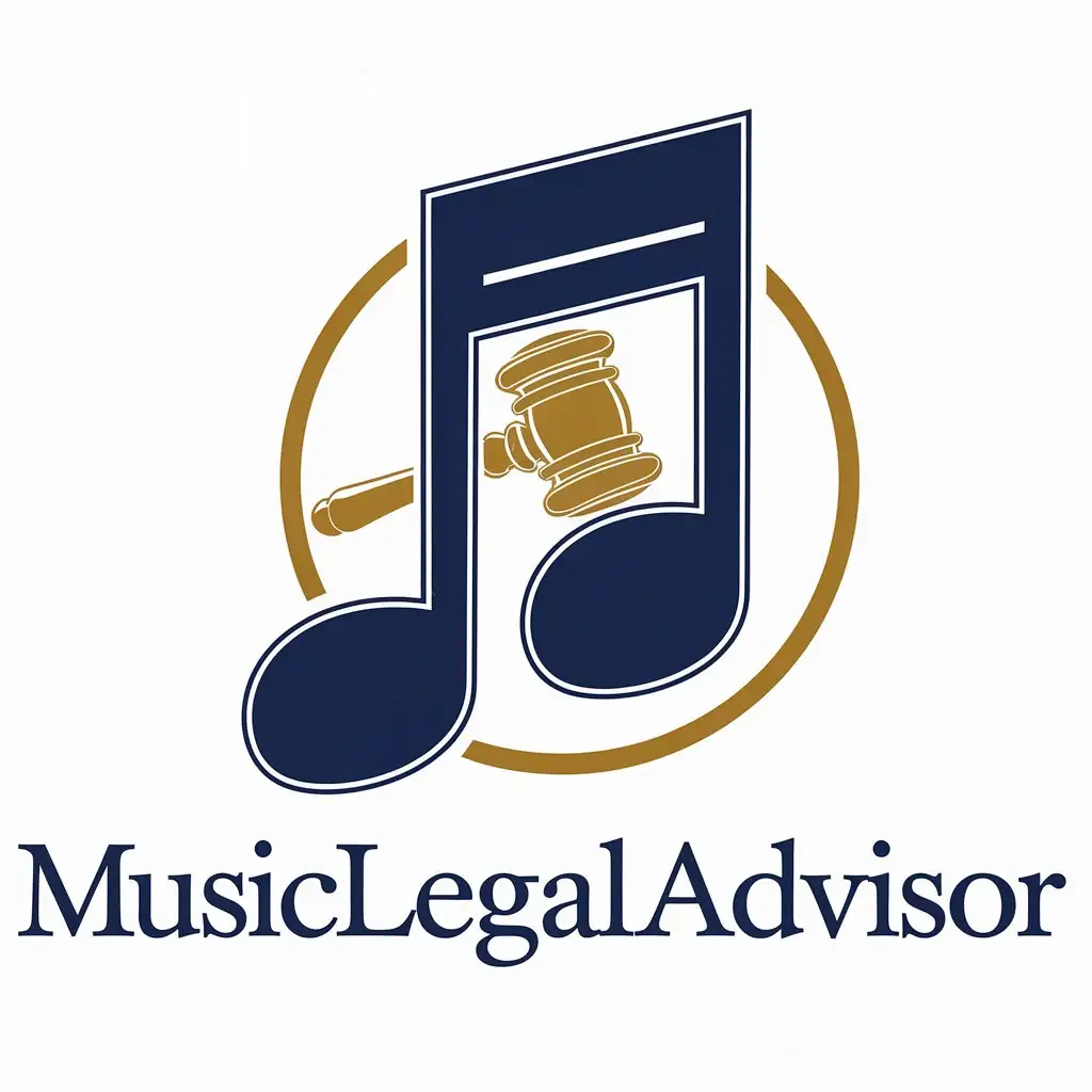 a vector logo design,with the text "MusicLegalAdvisor", main symbol:With music icons,Moderate,be used in Entertainment industry,clear background