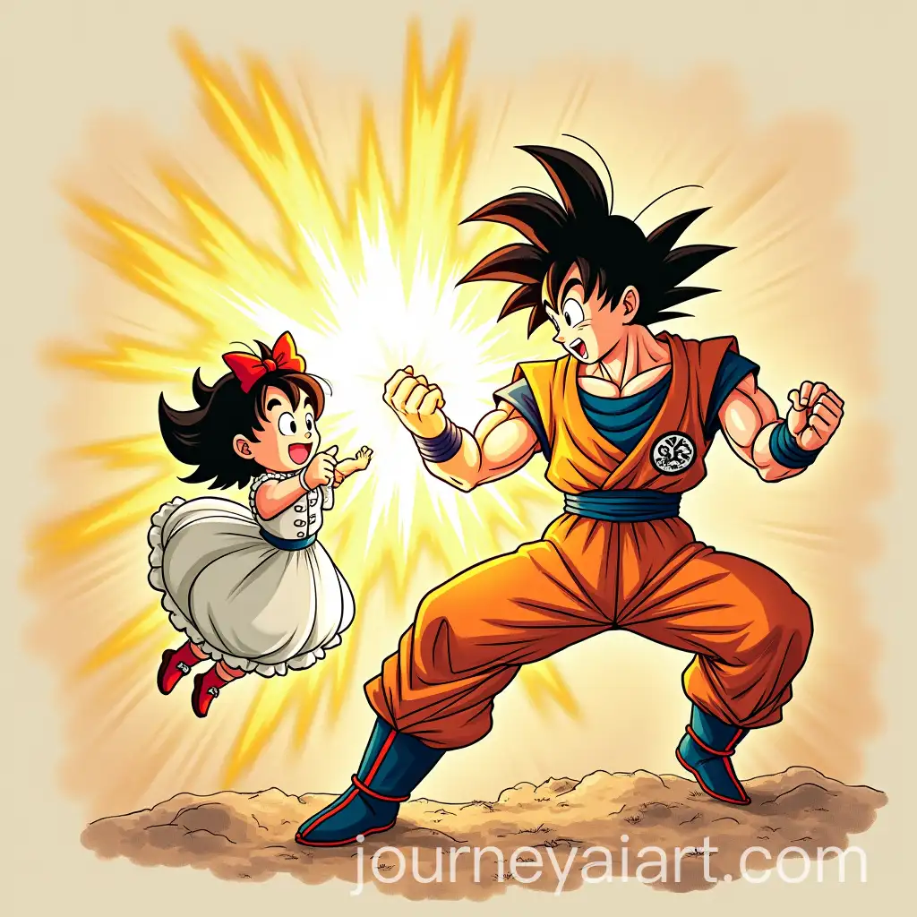 Goku-Performing-Kamehameha-on-ChiChi-from-Dragon-Ball-Z