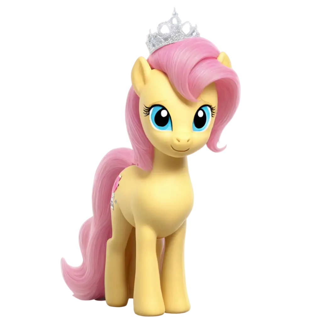 My-Little-Pony-Fluttershy-Sitting-with-Tiara-PNG-Image-HighQuality-and-Transparent-Design