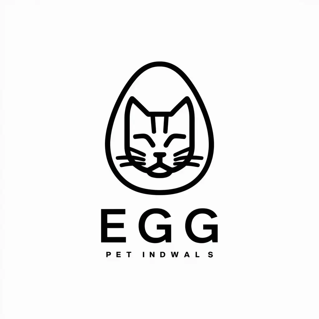 LOGO-Design-For-Egg-Cat-Vector-Logo-for-Animals-Pets-Industry