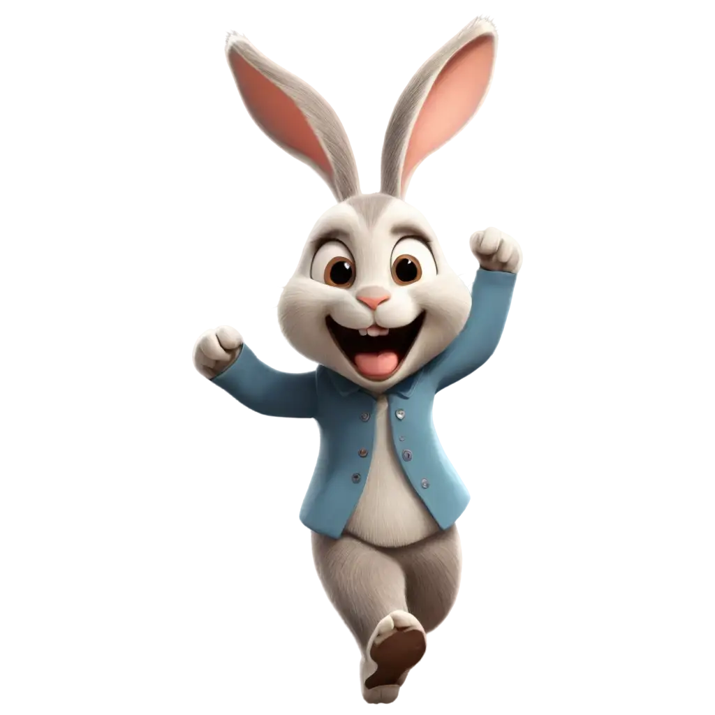 Cute-Animated-Cartoon-Rabbit-Running-and-Smiling-PNG-HighQuality-Image-for-Diverse-Uses