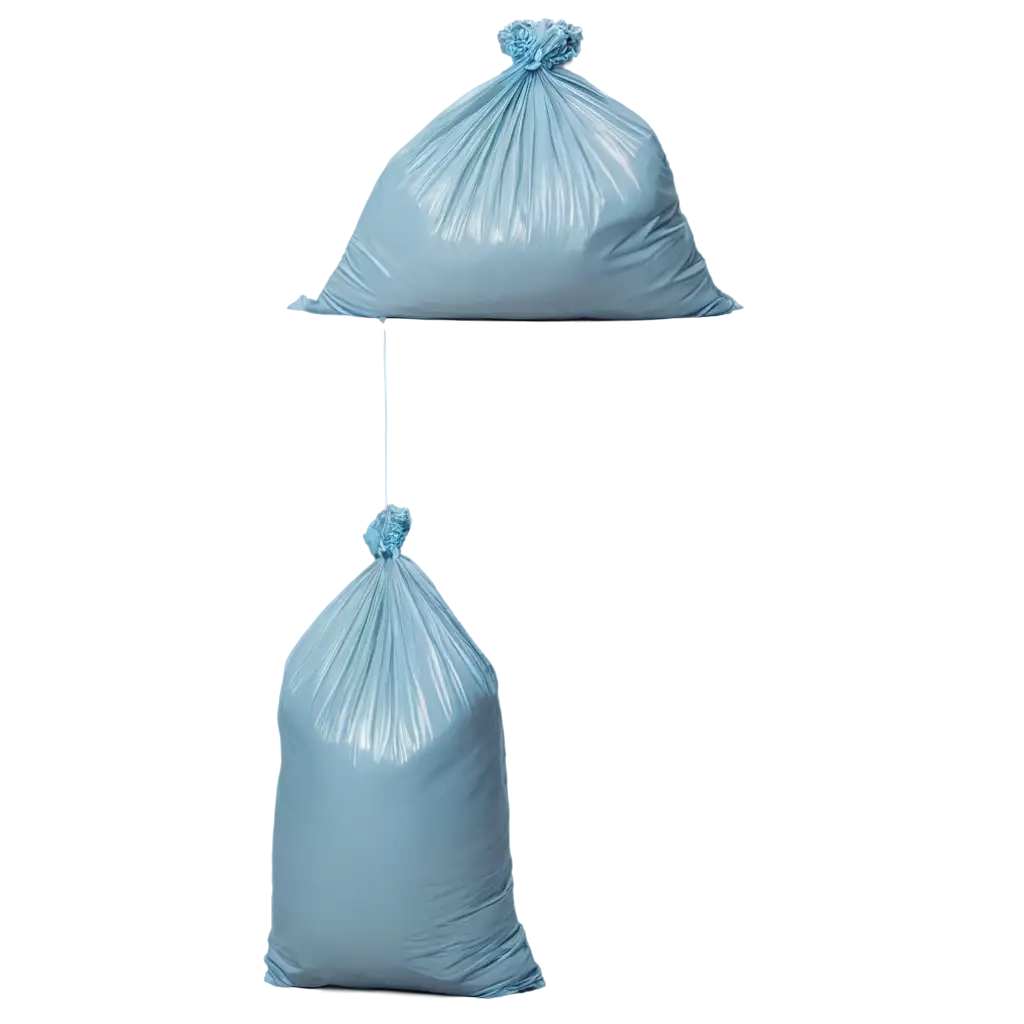 HighQuality-PNG-Image-of-a-Thin-Light-Blue-Polyethylene-Garbage-Bag-with-Trash