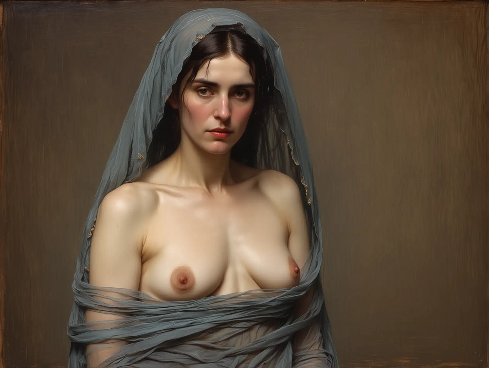 Portrait-of-a-Veiled-Mature-Woman-Topless