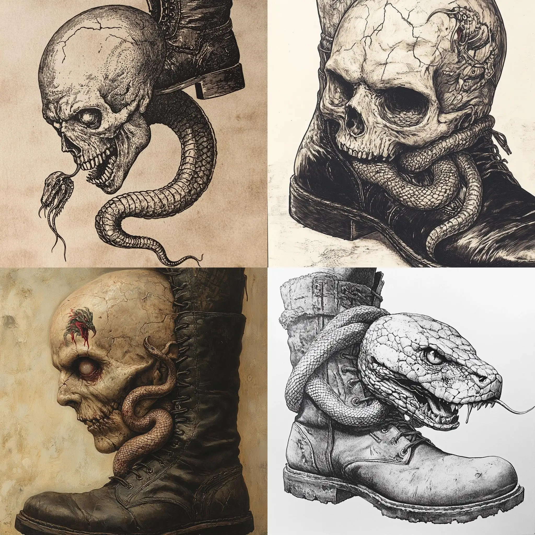 CloseUp-of-Boot-Stopping-Tattooed-Viper-Head