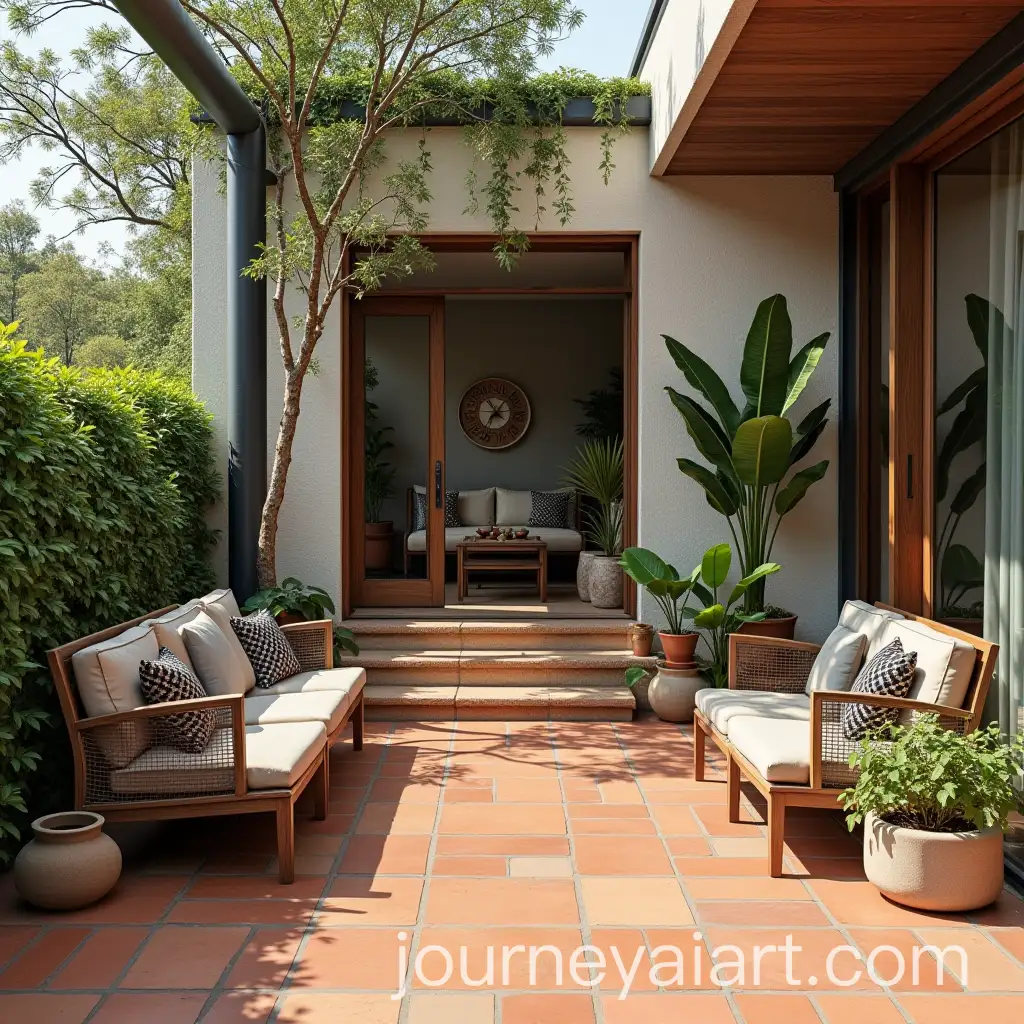 Modern-Industrial-Decor-for-Patio-with-Terracotta-Tiles