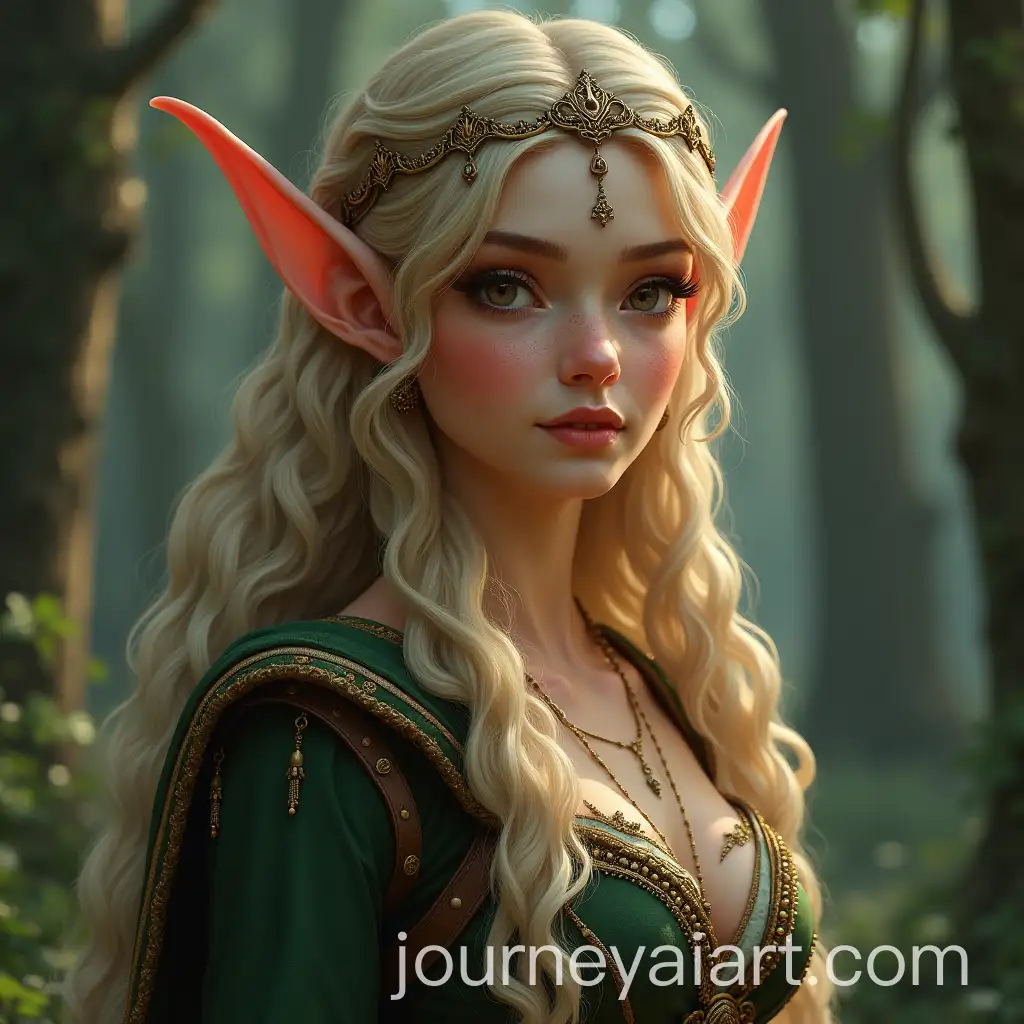Enchanting-Elf-in-a-Magical-Forest-Setting