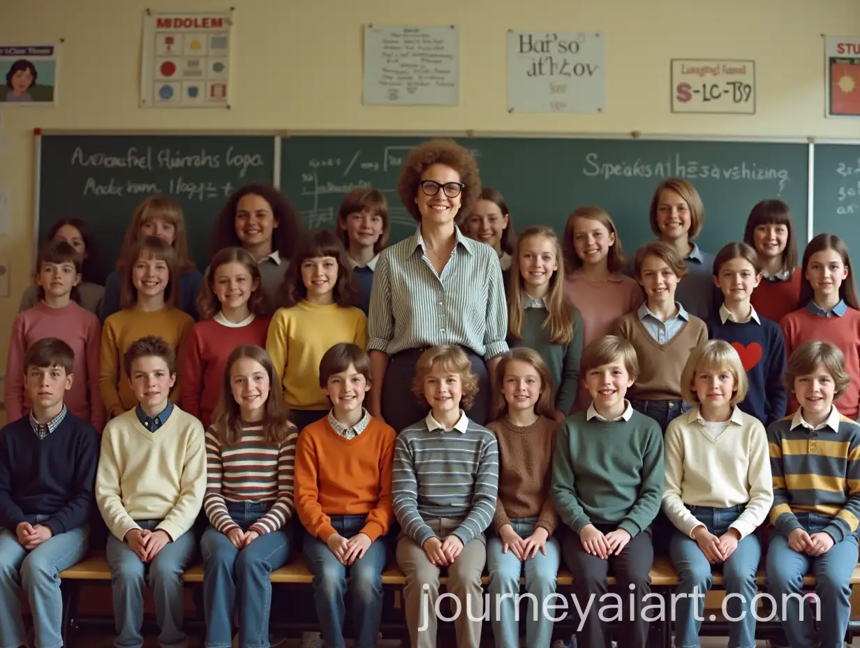 1980s-Class-Photo-of-7th-Graders-with-Teacher-in-Classic-School-Setting