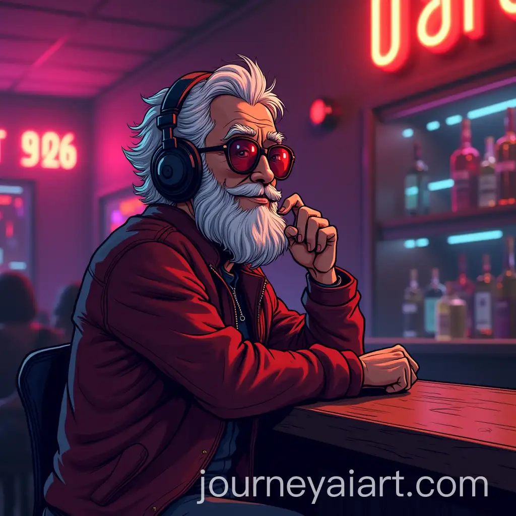 Grandma-with-Headphones-and-Aviator-Glasses-at-a-Disco-Bar