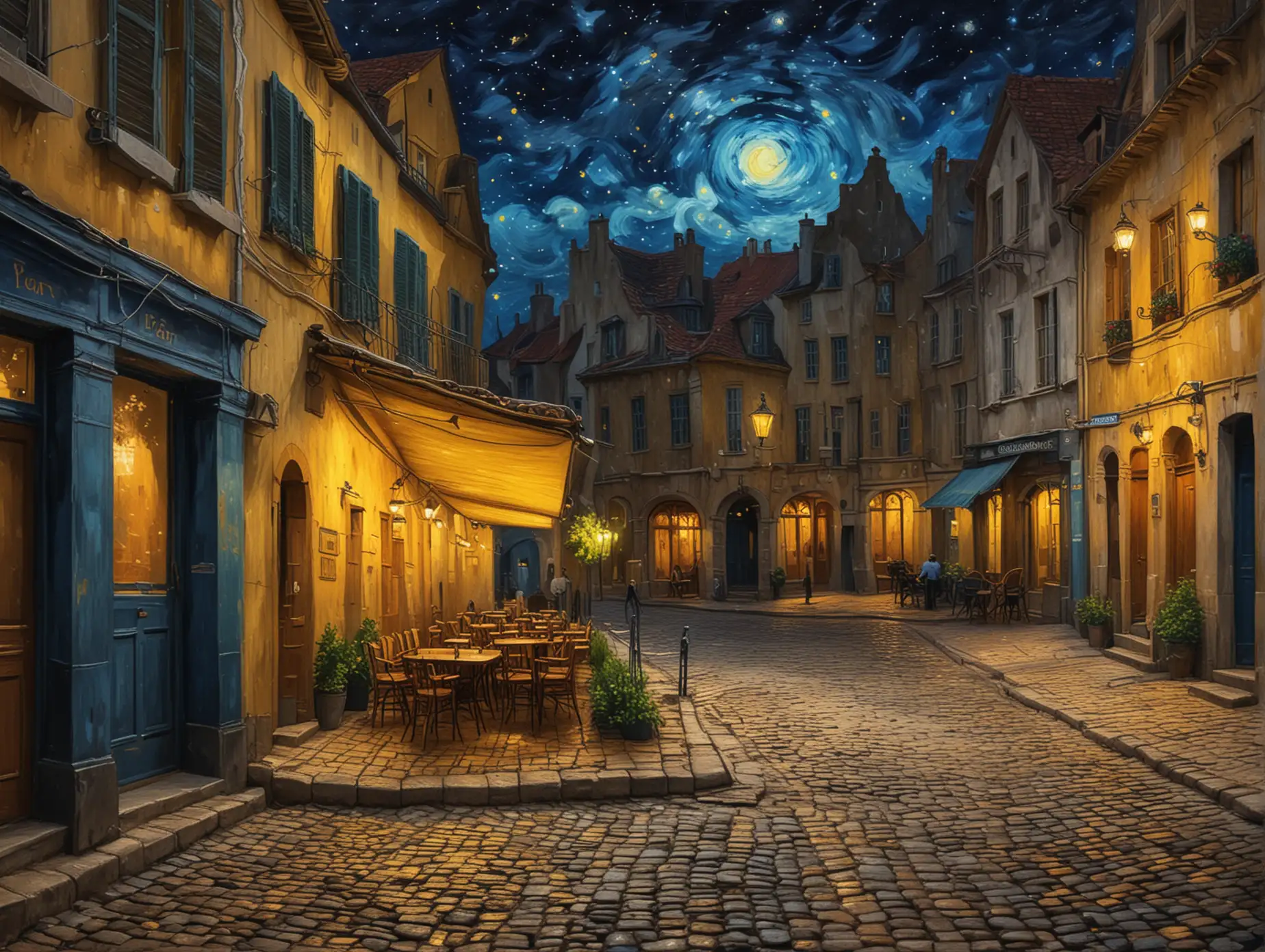 Vibrant-Night-Scene-Caf-Terrace-in-European-Town-Square