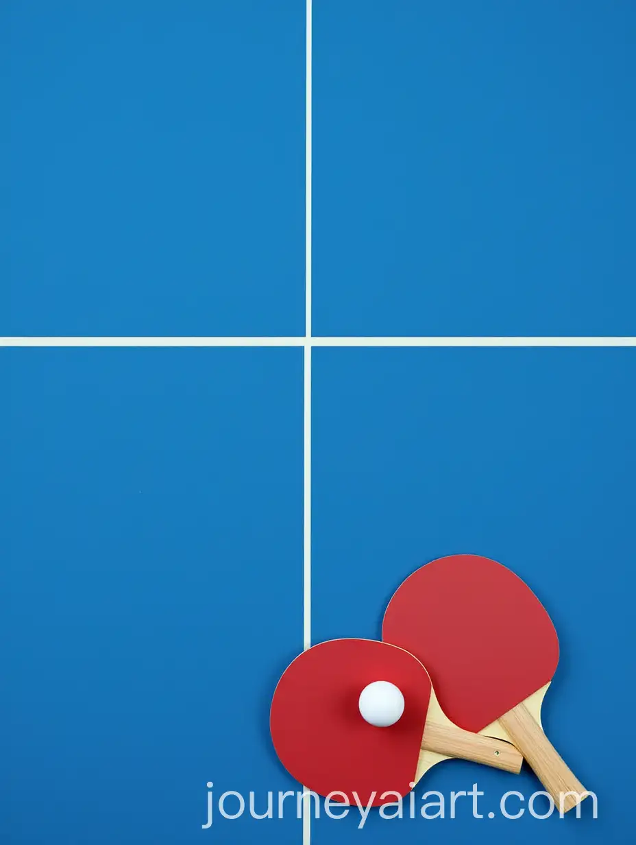 Blue-Ping-Pong-Table-with-Rackets-and-Ball