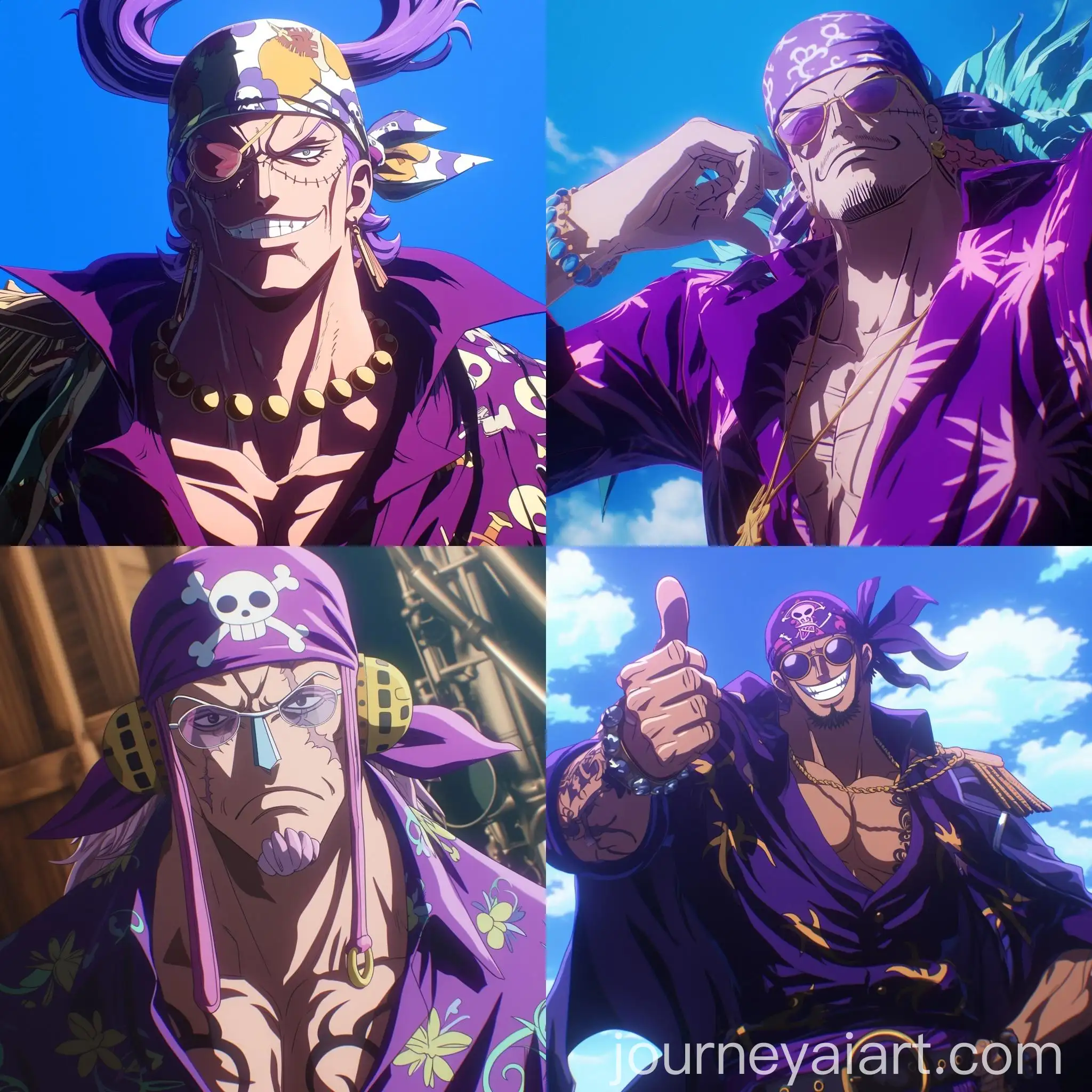 Anime-Pirate-with-Purple-Bandana-and-Stylized-Outfit