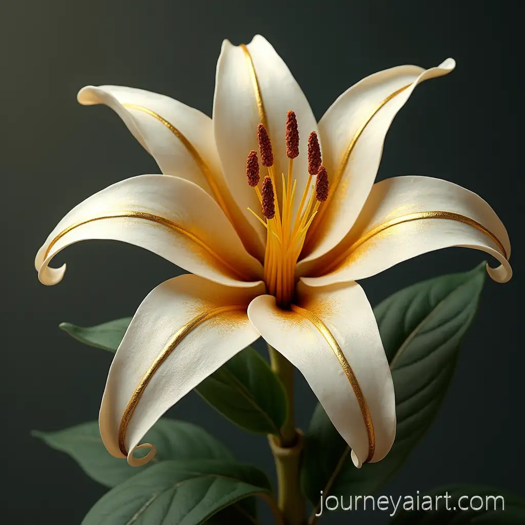 Golden-and-Marble-Lily-with-Intricate-Veins