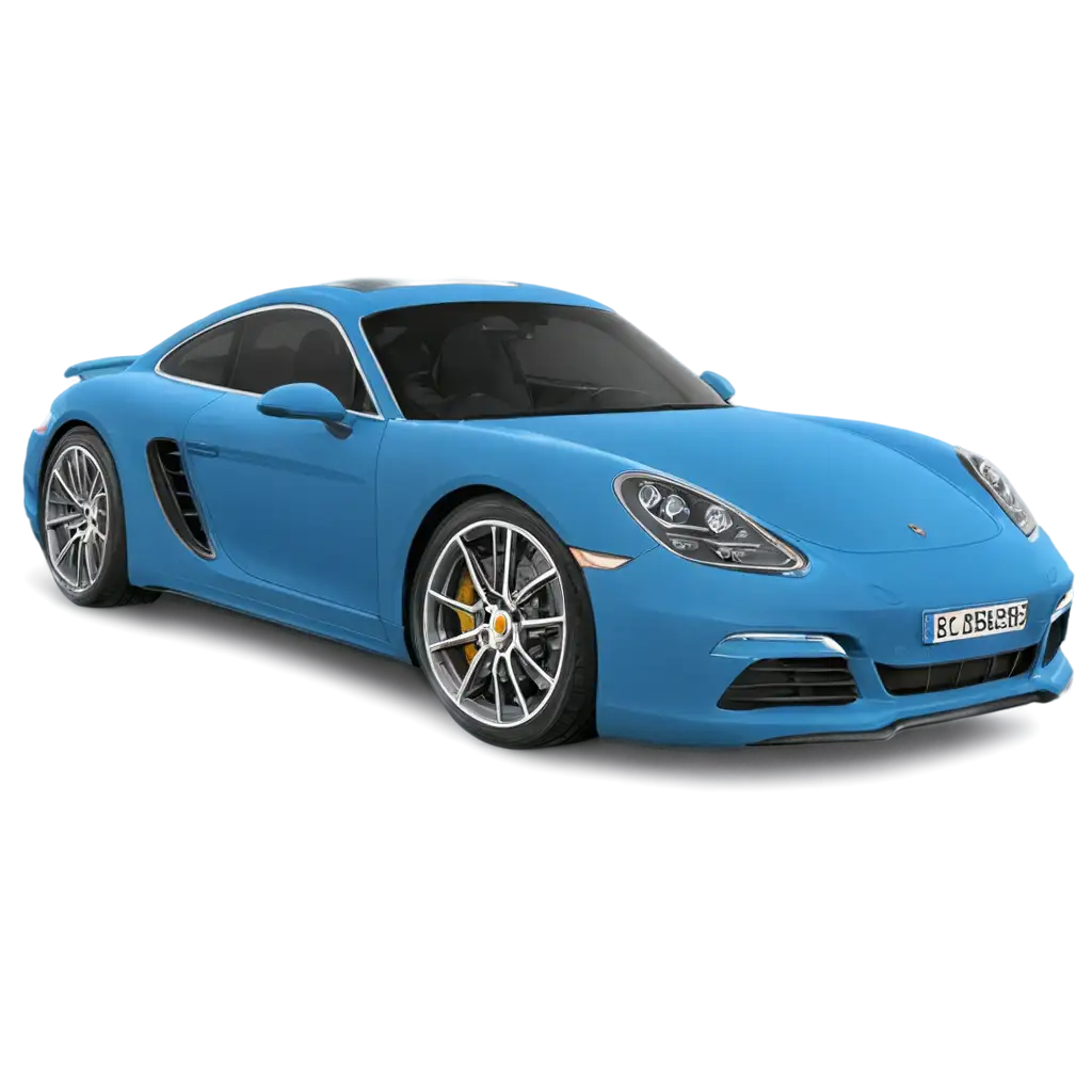 Porsche car blue color