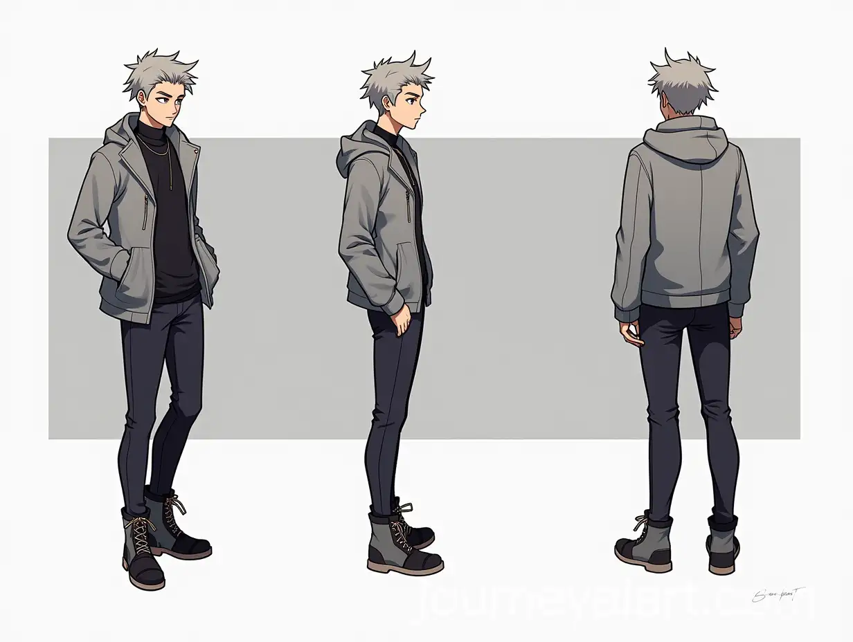 Cyberpunk-Male-Character-Design-Sheet-with-Expressions-and-Poses